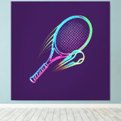 Purple Racket Canvas Wall Art Leinwanddruck (Insitu (Holzboden))