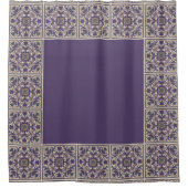 Purple Radial Tiled Duschvorhang (Vorderseite)