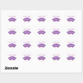 Purple rainbow 1st birthday sticker (Blatt)