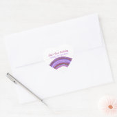 Purple rainbow 1st birthday sticker (Umschlag)