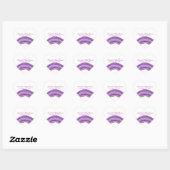 Purple rainbow baby shower sticker (Blatt)