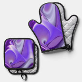 Purple Rainbow Dreams Ofenhandschuh & Topflappen-Set (Vorderseite/Rückseite)