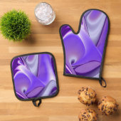 Purple Rainbow Dreams Ofenhandschuh & Topflappen-Set (Oben Unten)
