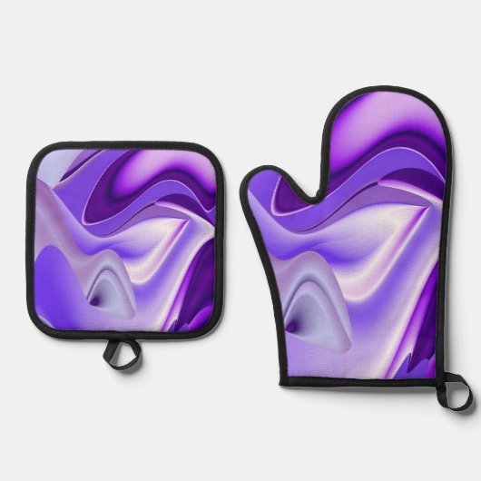 Purple Rainbow Dreams Ofenhandschuh & Topflappen-Set (Vorderseite)