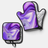 Purple Rainbow Dreams Ofenhandschuh & Topflappen-Set (Vorderseite/Rückseite)
