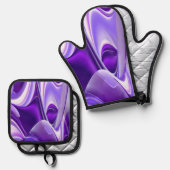 Purple Rainbow Dreams Ofenhandschuh & Topflappen-Set (Vorderseite/Rückseite)