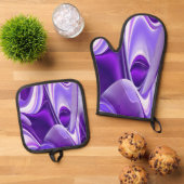 Purple Rainbow Dreams Ofenhandschuh & Topflappen-Set (Oben Unten)