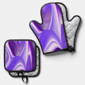 Purple Rainbow Dreams Ofenhandschuh & Topflappen-Set (Vorderseite/Rückseite)