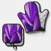 Purple Rainbow Dreams Ofenhandschuh & Topflappen-Set (Vorderseite/Rückseite)