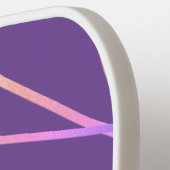 Purple Rainbow Geometric Personalized Name Pickleball Schläger (Linke Seite)