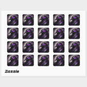 Purple Raven Sticker – Dark Gothic Aesthetic (Blatt)