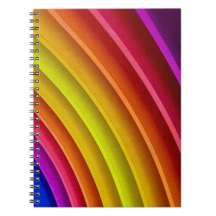 Purple, red, and yellow rainbow column notizblock
