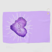 Purple Revolution with LOVE Golfhandtuch (Horizontal)