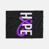 Purple Ribbon Alzheimerheimer's Disease Awareness Fleecedecke (Vorderseite (Horizontal))