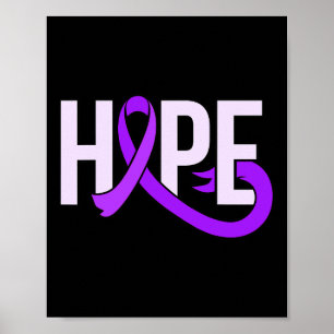 Purple Ribbon Alzheimerheimer's Disease Awareness Poster