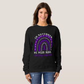 Purple Ribbon Boho Epileptic Epilepsy Awareness Mo Sweatshirt (Vorne ganz)