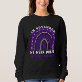 Purple Ribbon Boho Epileptic Epilepsy Awareness Mo Sweatshirt (Vorderseite)