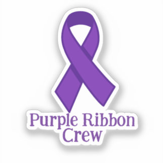Purple Ribbon Crew Aufkleber