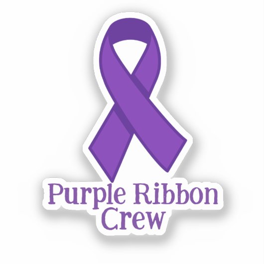 Purple Ribbon Crew Aufkleber (Vorderseite)