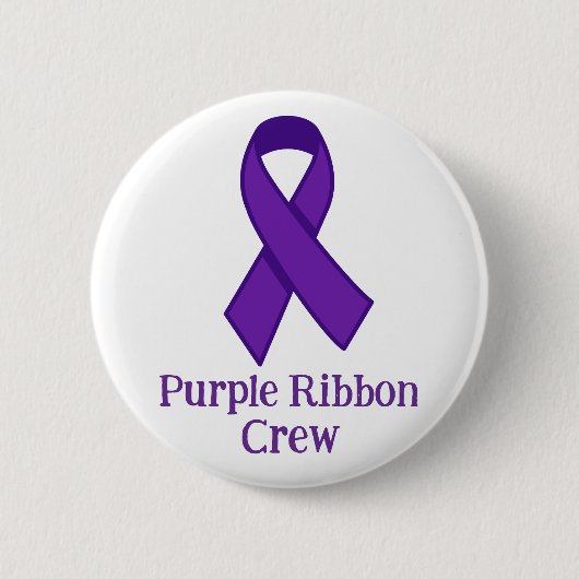 Purple Ribbon Crew Button (Vorderseite)