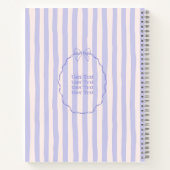 Purple Ribbon Elegant Personalized Name Custom Notizblock (Rückseite)