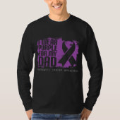 Purple Ribbon Fighter Dad Pancreatic Cancer T-Shirt (Vorderseite)