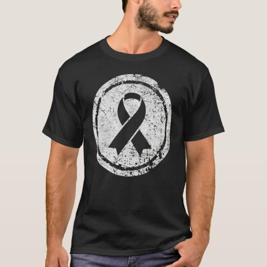 Purple Ribbon Support Survivors Domestic Violence T-Shirt (Vorderseite)