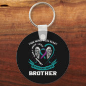 Purple Ribbon Wing Suicide Awareness Prevention Br Schlüsselanhänger (Vorderseite)