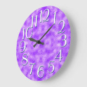 Purple Ripple Pattern Elegant Oversize Große Wanduhr (Winkel)