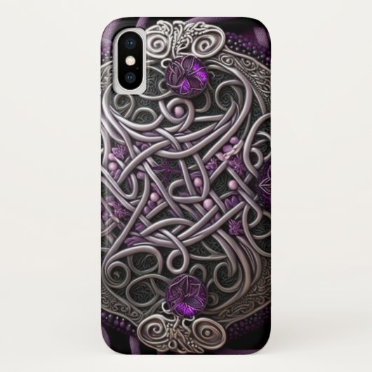 Purple Rose Celtic Knot Wrapping Paper Case-Mate iPhone Hülle (Rückseite)