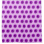 Purple Rose Flower Flower Seamless Pattern on Duschvorhang (Vorderseite)