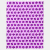 Purple Rose Flower Seamless Pattern on Fleecedecke (Vorderseite)