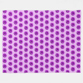 Purple Rose Flower Seamless Pattern on Fleecedecke (Vorderseite (Horizontal))