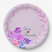 Purple Rose Pappteller (Vorderseite)