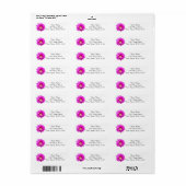 Purple Rose Return Address Label (Vorne)