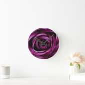 Purple Rose Runde Wanduhr (Zuhause)