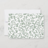 Purple Rose Vine Border Wedding RSVP Card Karte (Rückseite)