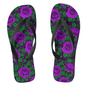 Purple Roses Badesandalen