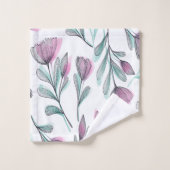 Purple Roses Badhandtuch Set (Waschlappen)