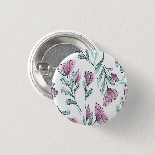 Purple Roses Button (Vorne & Hinten)