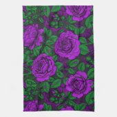 Purple Roses Geschirrtuch (Vertikal)