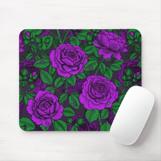 Purple Roses Mousepad (Mit Mouse)
