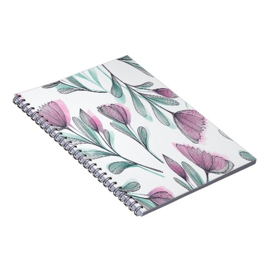 Purple Roses Notizblock (Rechte Seite)