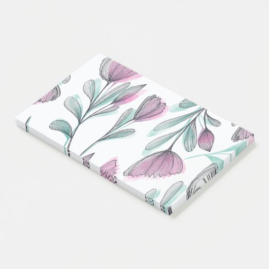 Purple Roses Post-it Klebezettel (angewinkelt)