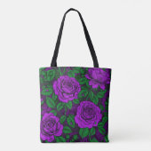Purple Roses Tasche (Rückseite)