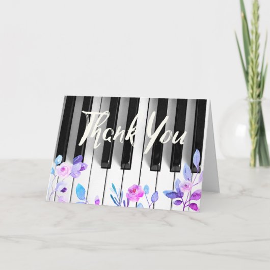 purple roses thank you dankeskarte (Vorderseite)