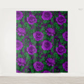 Purple Roses Wandteppich (Vorderseite)