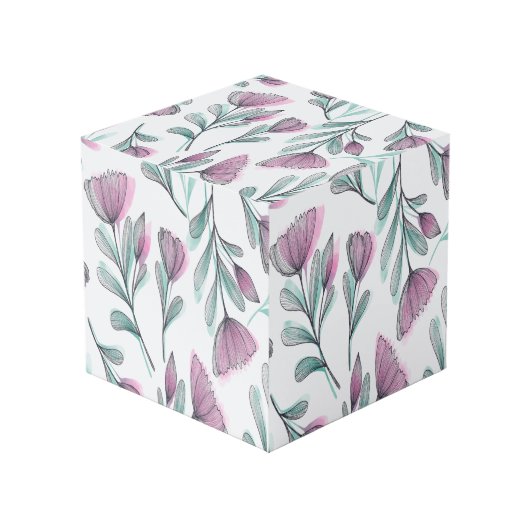 Purple Roses Würfel (Vorderseite Schrägansicht)