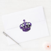 Purple Royal Crown Runder Aufkleber (Umschlag)