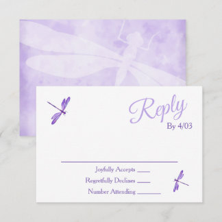 Purple RSVP Enclosure Cards Hinweiskarte
